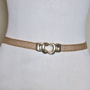Vintage Accessory Accent NYC Gold Mesh Chain Belt w/ StateElegant Gold Mesh Belt